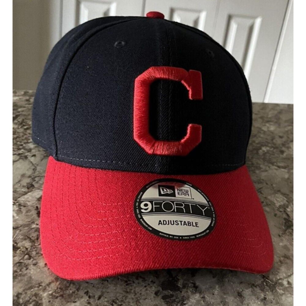 New Era Cleveland Indians 9Forty The League Road Navy Adjustable Strap Hat NWT